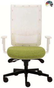 Kancelárska stolička KENT SIEŤ black & white čalúnenie FILL, SUEDINE