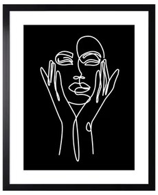 Obraz Line Art Tvár LINEAR II 43 x 53 cm