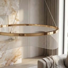 Toolight Toolight, LED závesné svietidlo 40cm, 20W, 1500 lm, G144-CP, zlatá, OSW-04700