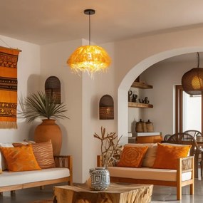 Brilagi - LED luster na lanku CERIA BOHO 1xE27/40W/230V, priemer 40 cm, rafia