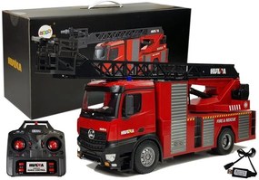 LEAN TOYS Hasičské auto Huina 1561 na diaľkové ovládanie 2,4GHz 1:14 červené RTR