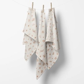 Biante Mušelínová plienka/dečka Nature MSN-085 Vetvičky s motýlikmi na krémovo bielom 120x120 cm