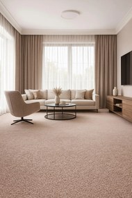 Associated Weavers, Koberec metráž Spinta 49, na mieru, šíře 4m, béžová, filc, obývacia izba