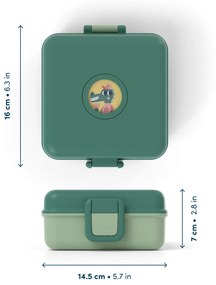 monbento Desiatový box Monbento Snacky Green Forest 850 ml