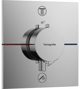 Hansgrohe ShowerSelect Comfort E - Termostat pod omietku pre 2 spotrebiče s EN1717, chróm 15578000