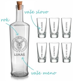 Pieskovaný set na slivovici Divoký ročník (1+6)
