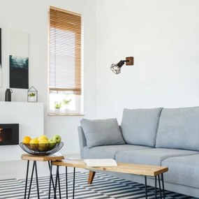 Rabalux 3137 - Nástenné bodové svietidlo ZEUS 1xE14/40W/230V dub