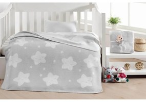 Svetlosivá fleecová detská deka 100x120 cm Star – Mijolnir