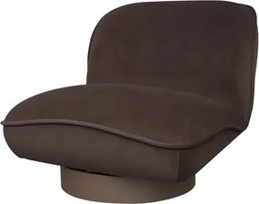 Designové křeslo Nua velur hnědé