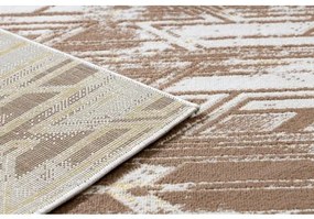 Moderný MEFE koberec B402 Vintage - Štrukturálny, dve vrstvy rúna tmavo-béžová Veľkosť: 160x220 cm