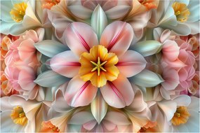 Obraz - Kaleidoskopický kvet (90x60 cm)