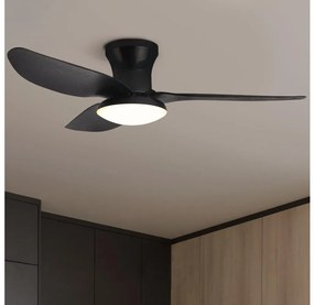 Brilagi - LED Stmievateľný stropný ventilátor LED/30W/230V 3000-6500K čierna + DO BG1608