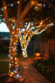 Vianočné svetielka vonkajšie FLASH teplá biela 200 LED