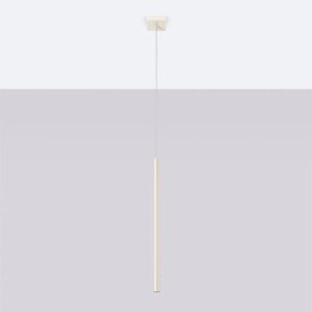 Závesné svietidlo Pastelo, 1x béžové kovové tienidlo