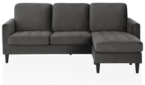 Sivá rohová pohovka Strummer - CosmoLiving by Cosmopolitan