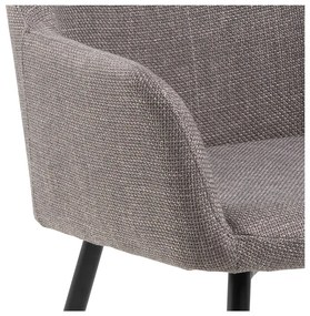 Jídelní křeslo Lizzy šedohnědé/černé