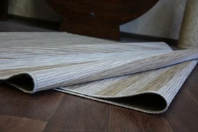 Exteriérový Obojstranný Koberec SIZAL DOUBLE 29203/750 Pásky hnedý/béž