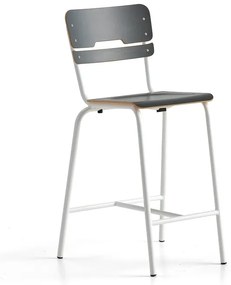 Školská stolička SCIENTIA, V 650 mm, biela/antracit