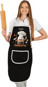 Kuchynská zástera Gusto EMI, čierna