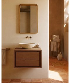 Nástenné zrkadlo s dreveným rámom 45x70 cm Shamel – Kave Home