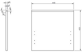 Mexen Rivel, kúpeľňová skrinka 45 cm s umývadlom Vela, 1 zásuvka, drážkovaná, biela matná, 91A20-04547-1-BF01-W23M01