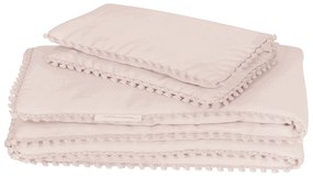Sada do postýlek s krajkou pudrově růžová 50x65cm
