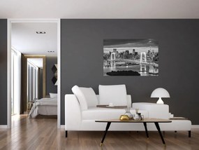 Obraz - Čiernobiele veľkomesto (90x60 cm)