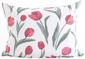 Bavlnená obliečka na vankúš Renforcé 70 × 90 cm – Tulipány