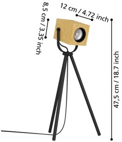 Eglo 43749 - LED Stolná lampa AYLES 1xGU10/3W/230V