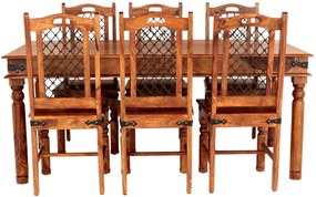 furniture-nabytek.cz - Kuchynská súprava stôl a stoličky pre 6 osôb z masívneho palisandrového dreva