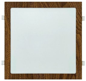 LED Podhľadové svietidlo SQUARE LED/24W/230V 4200K 29,2x29,2 cm hnedá