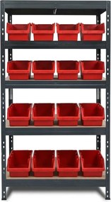 Regál s otvorenými zásobníkmi RIVET Ergobox 4