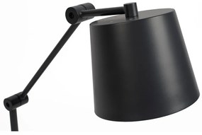 Čierna stolová lampa s kovovým tienidlom (výška 60 cm) Hajo – White Label