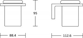 Mexen príslušenstvo, Lea držiak na kefku, čierna, 7026038-70