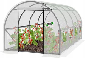 Garden Line 4-dielny biely fóliový záhradný tunel 6 x 3 x 2 m