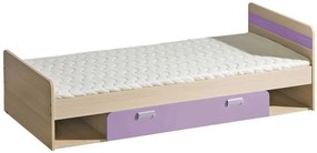 LORENTO posteľ L13 Farba: Jaseň coimbra + Fialová
