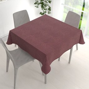 Biante Bavlnený štvorcový obrus Sandra SA-339 Biele bodky na tmavo červenom 40x40 cm