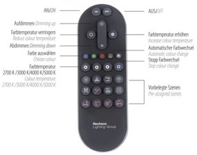 JUST LIGHT. 14110-18-LED RGBW Stmievateľné svietidlo MARIO BLACK LED/19,5W/230V+DO