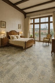 Beaulieu International Group, PVC podlaha - lino Livitex Retro 2792, na mieru, šíře 3m,4m, šedá, filc, chodba / predsieň