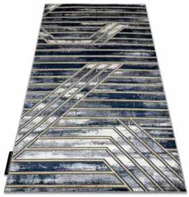 Koberec DE LUXE 460 Línie - granát / zlatý