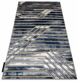 Koberec DE LUXE 460 Línie - granát / zlatý