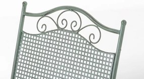 Kovová skladacia stolička Kiran - Zelená antik