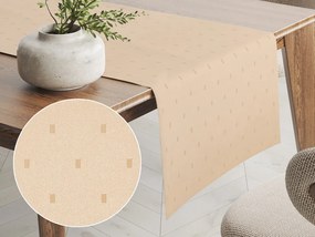 Biante Teflónový behúň na stôl TF-085 Obdĺžničky na béžovom 35x180 cm