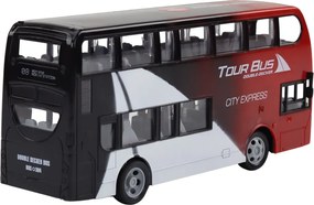 LEAN Toys Dvojposchodový autobus Diaľkovo ovládané RC svetlá