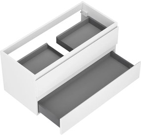 Mexen Orio, kúpeľňová skrinka 100 cm, 2 zásuvky, biela matná, 91A10-10047-2-BFF01