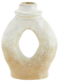 MADAM STOLTZ Kameninový svietnik Off White/Sand