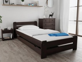 Posteľ Laura 90 x 200 cm, orech Rošt: S latkovým roštom, Matrac: Matrac COCO MAXI 20 cm