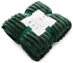 DEKA Z MIKROFLANELU SOFT 70X160 CM TMAVOZELENÁ