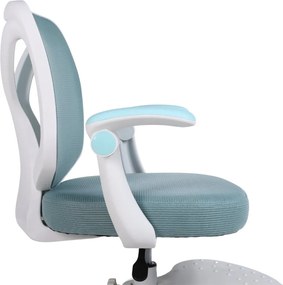 Detská otočná stolička Neoseat JUNI 010 s podnožou — látka, modrá