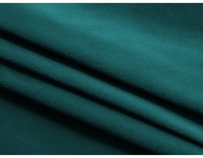 Tyrkysovomodrá zamatová rohová pohovka Ekahi – Makamii